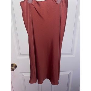 Salmon/Pink Maxi Skirt
